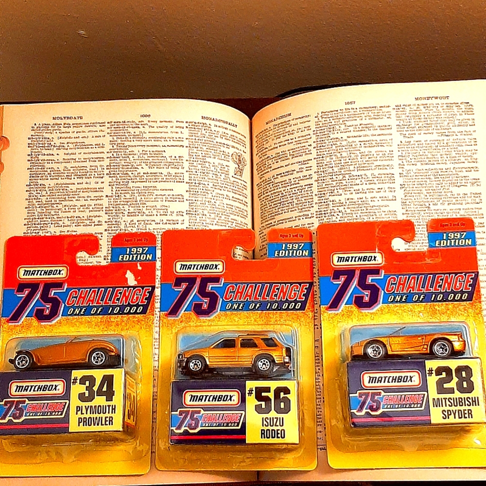 Lot of 3 Matchbox 75 challenge cars 1997.